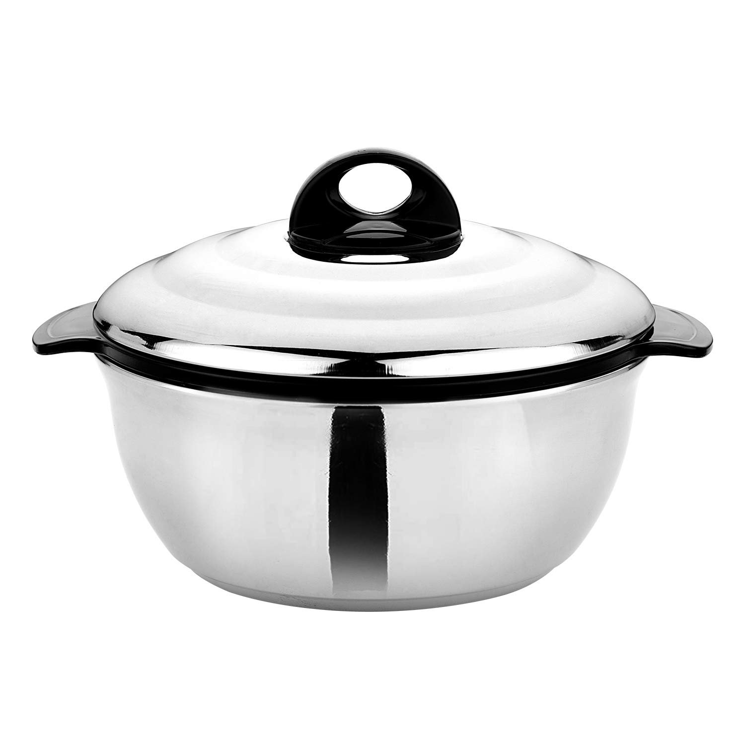 ASIAN Plastowares - Bright Star Galaxy Stainless Steel Casserole with Lid for Kitchen 1200 ml | Ideal for Serving, Gifts for Diwali & Housewarming | Hot Box for Roti & Chapati | Casserole for 