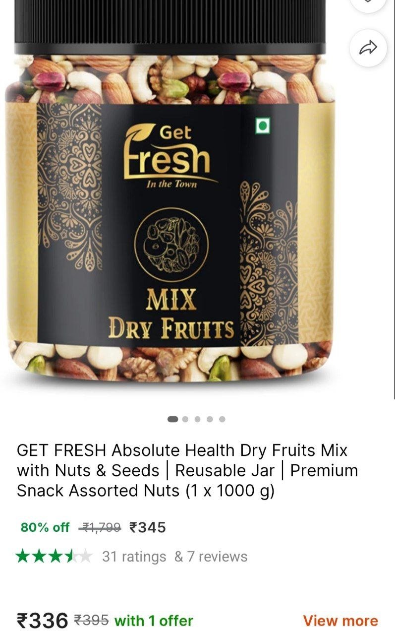 get fresh absolute health dry fruits mix nuts seeds reusable jar premium snack assorted