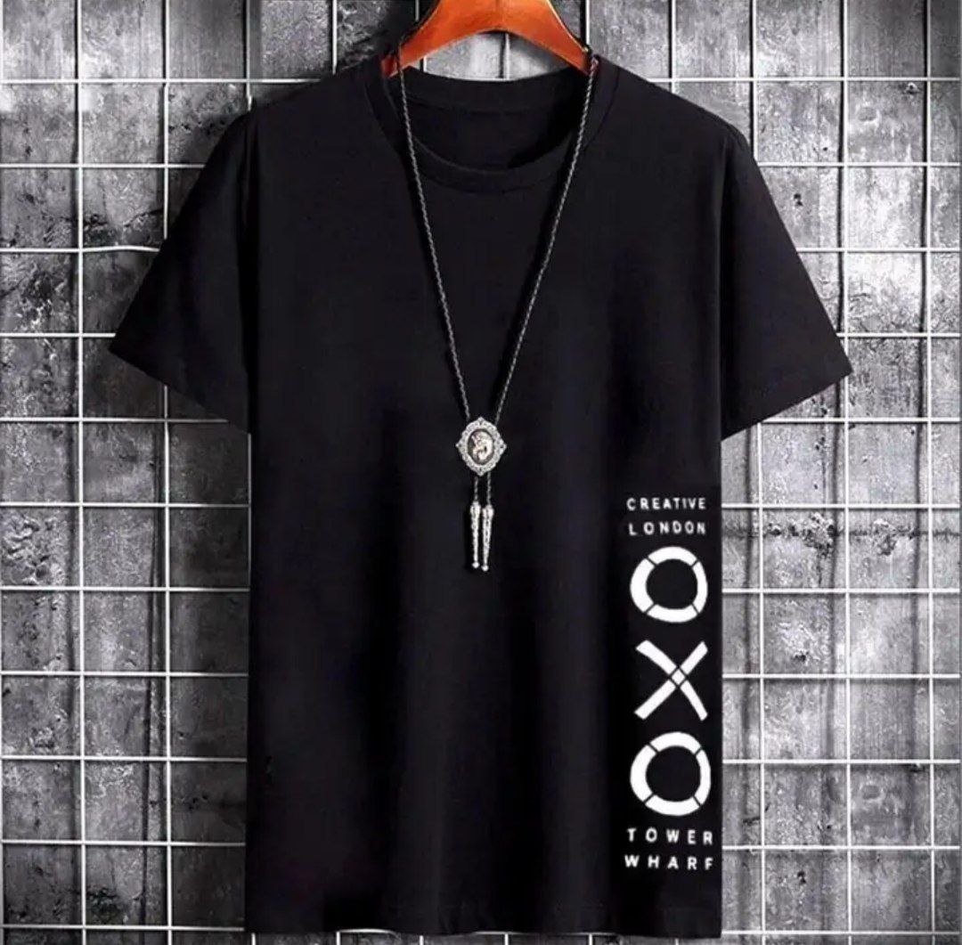 axxitude printed men black t shirt