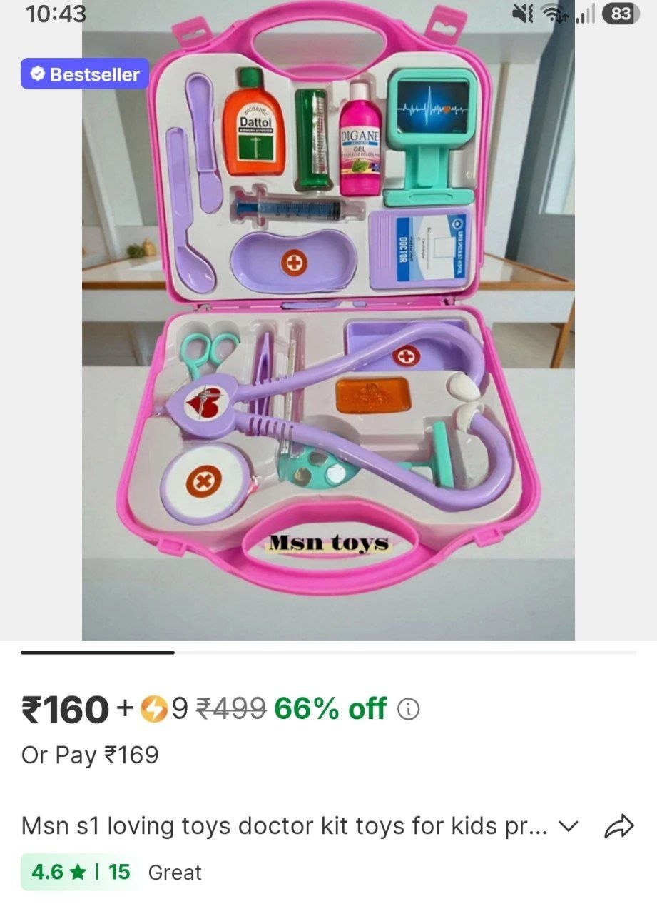 msn s1 loving toys doctor kit toys for kids pretend doctor play setj20