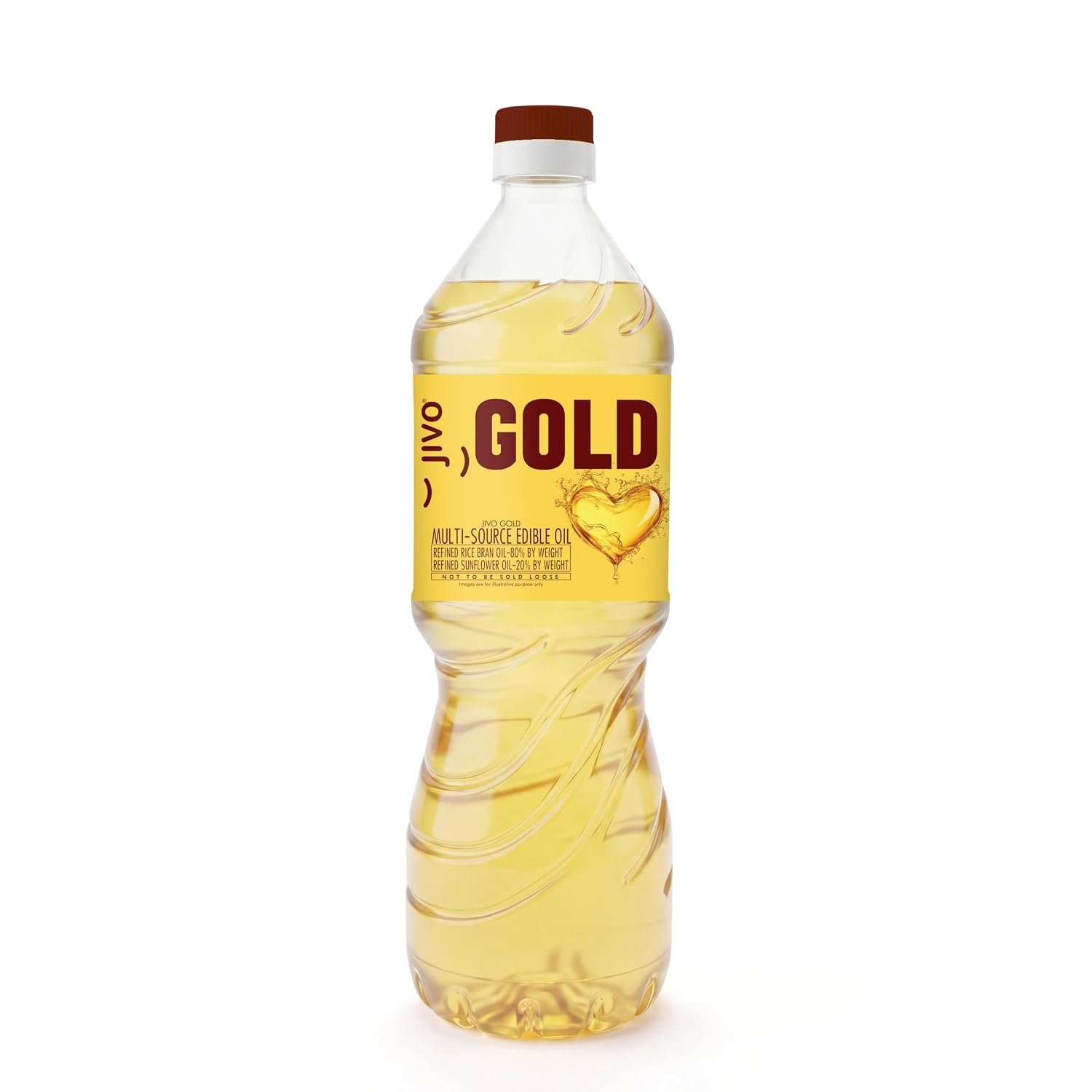 Jivo Gold Premium Refined Cooking Oil Perfect Blend of Rice Bran & Sunflower Oil | Natural Antioxidants | 1 Litre Pack