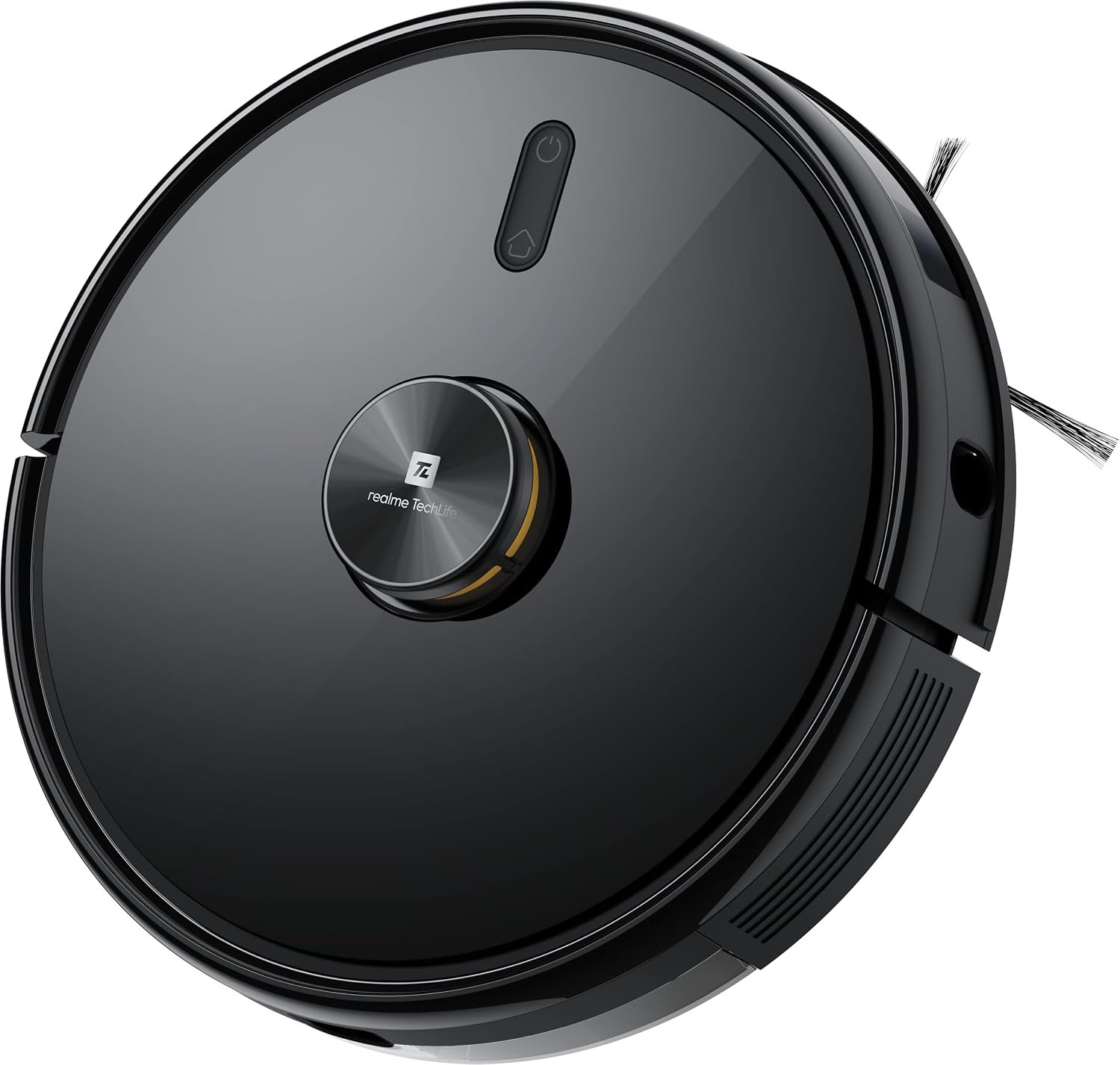 realme Techlife Robot 2 In 1 Vaccum Cleaner With Mopping, 3000 Pa Powerful Suction, 5200 Mah Battery, 300+ Minutes With Advanced Lidar Navigation Technology , Compatible With: Wifi/APP/Alexa, Black
