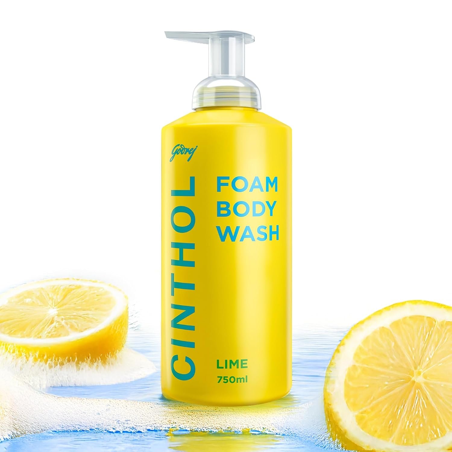 Cinthol Lime Foam Body Wash (750ml) | Unique Foam Formula for Moisturized & Irresistibly Soft Skin | Suitable for All Skin Types
