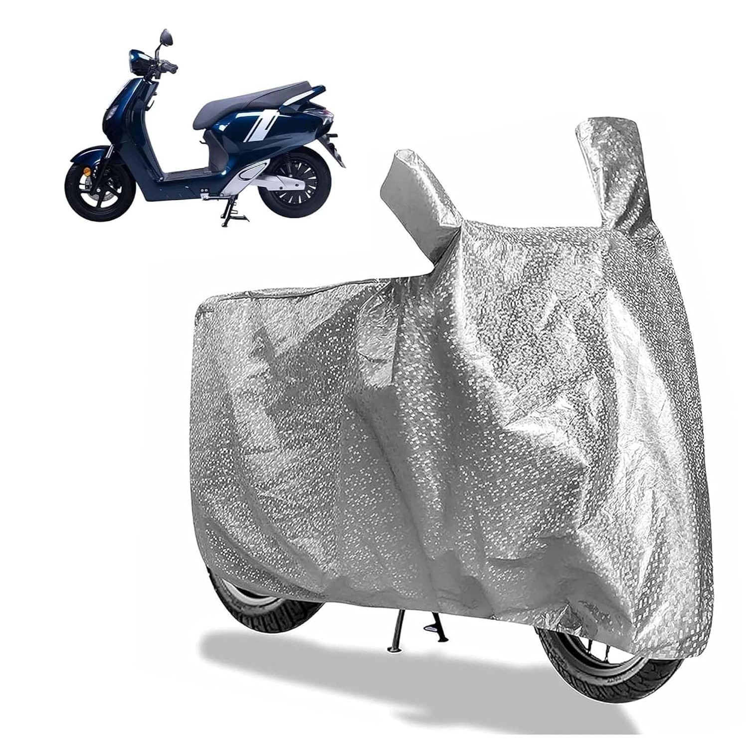Sulfar Bike Cover for Bounce Infinity E1 (EV) (Electric Scooter) | Waterproof, Dustproof & UV Protected | All Weather Two Wheeler Cover (Silver) New 2026 Variants