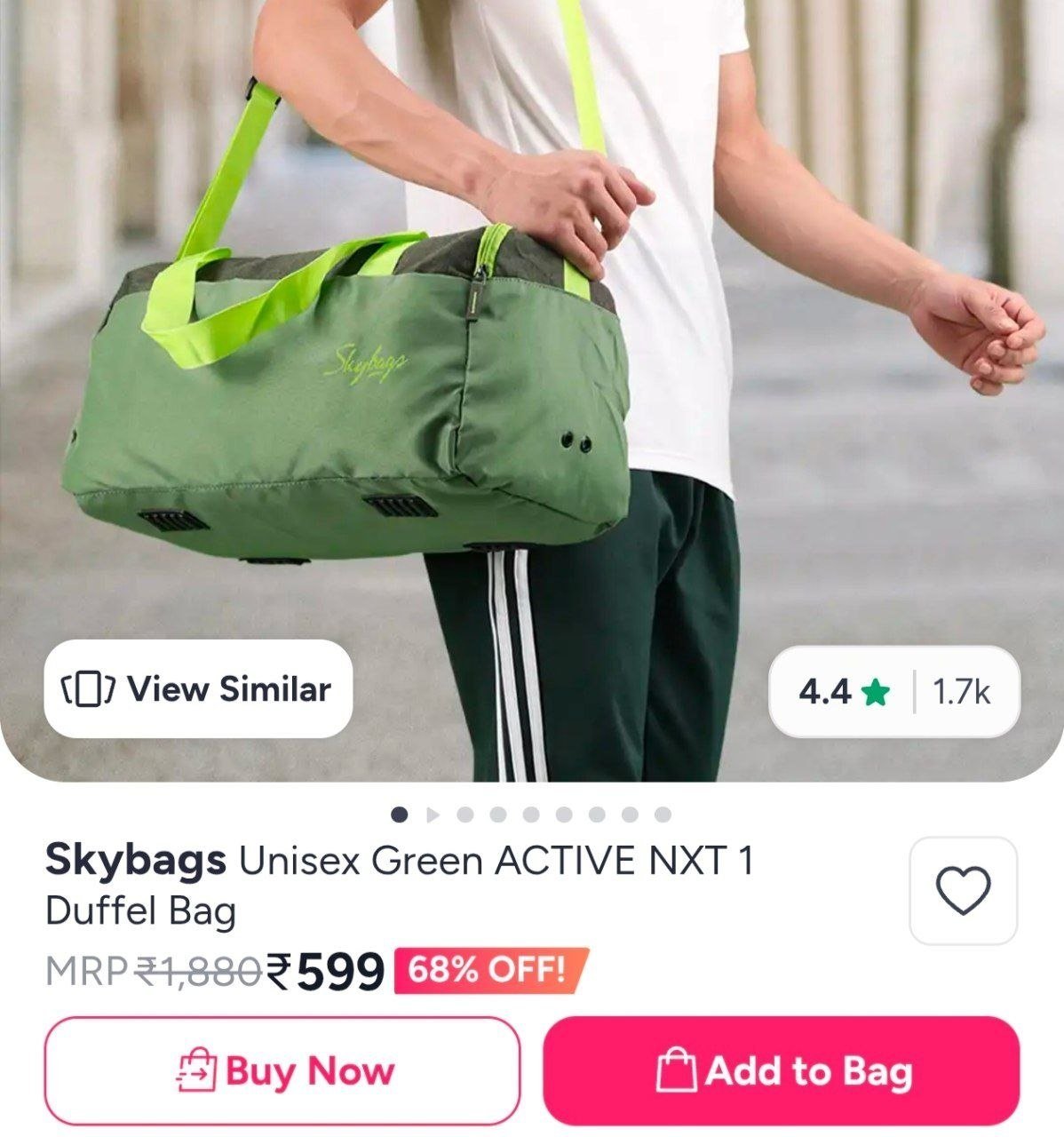 Buy Skybags Unisex Green ACTIVE NXT 1 Duffel Bag -  - Accessories for Unisex