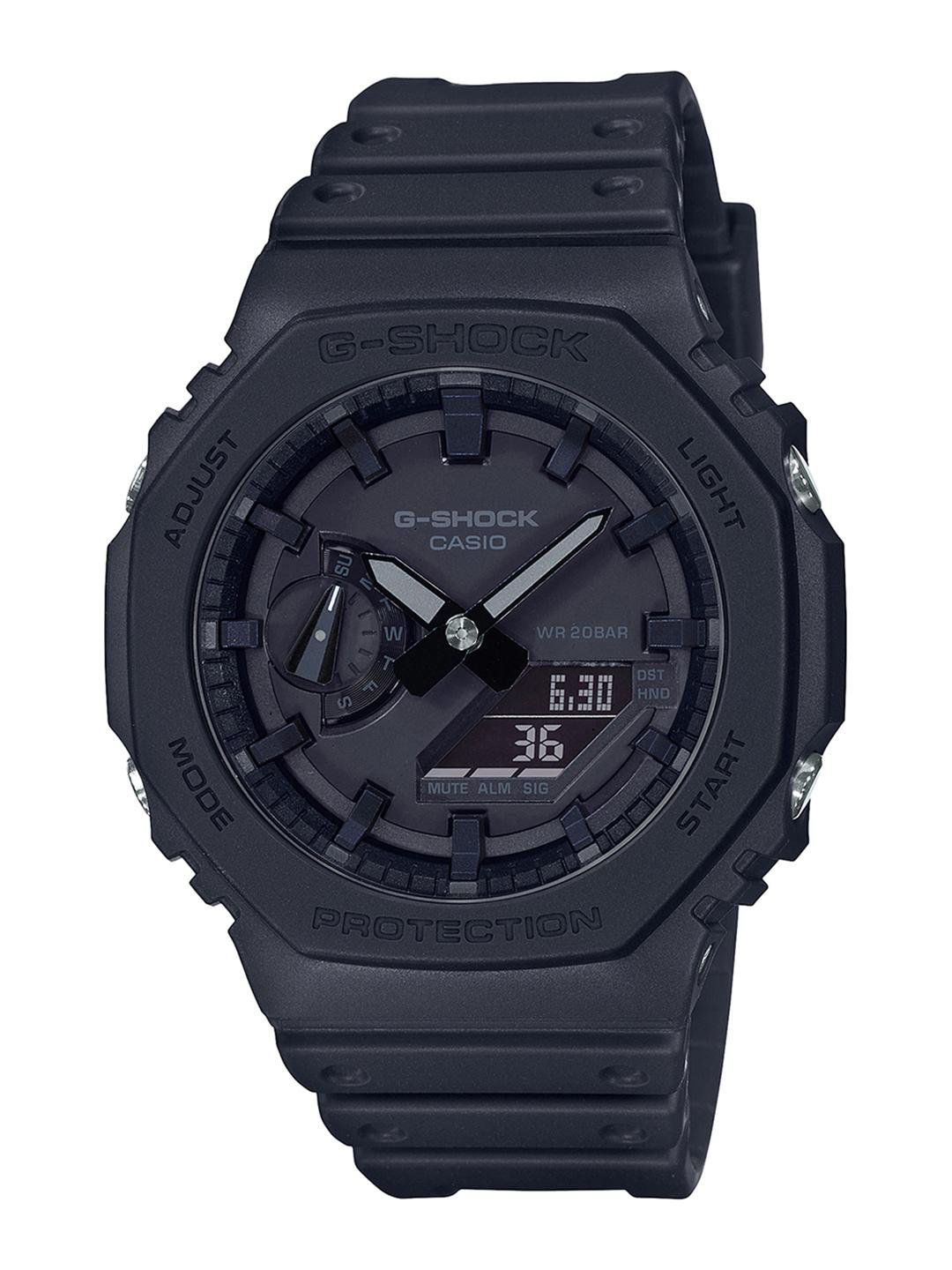 Buy CASIO Men G Shock GA 2100 1A1DR Black Analog Digital Dial Black Resin Strap Watch G987 -  - Accessories for Men