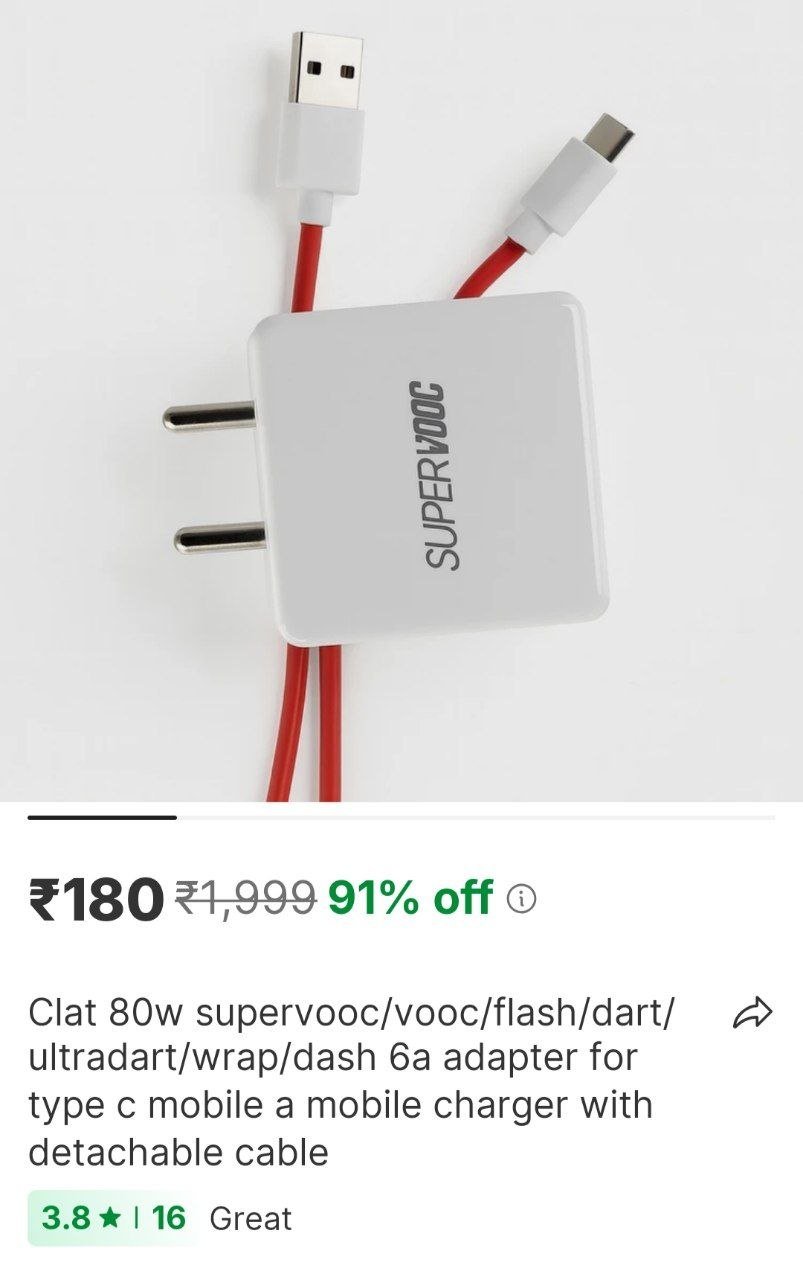 clat 80w supervooc vooc flash dart ultradart wrap dash 6a adapter for type c mobile a mobile charger