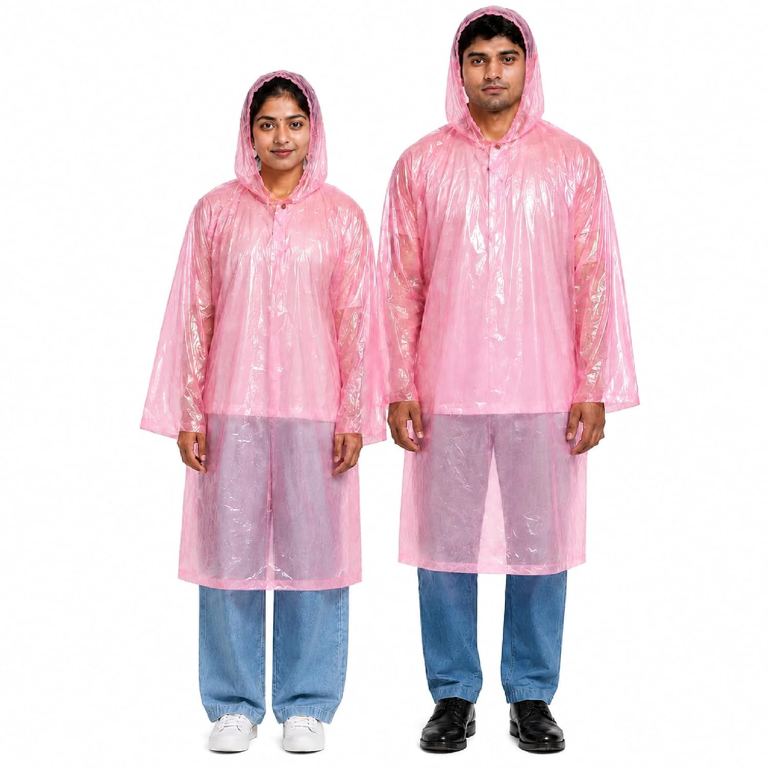 Robustt Disposable Rain Card for Unisex | Pocket Raincoat for Travel | Waterproof Disposable Raincoat with Hood | Universal Fit Knee Length Raincoat for Men & Women | Emergency Rain Poncho