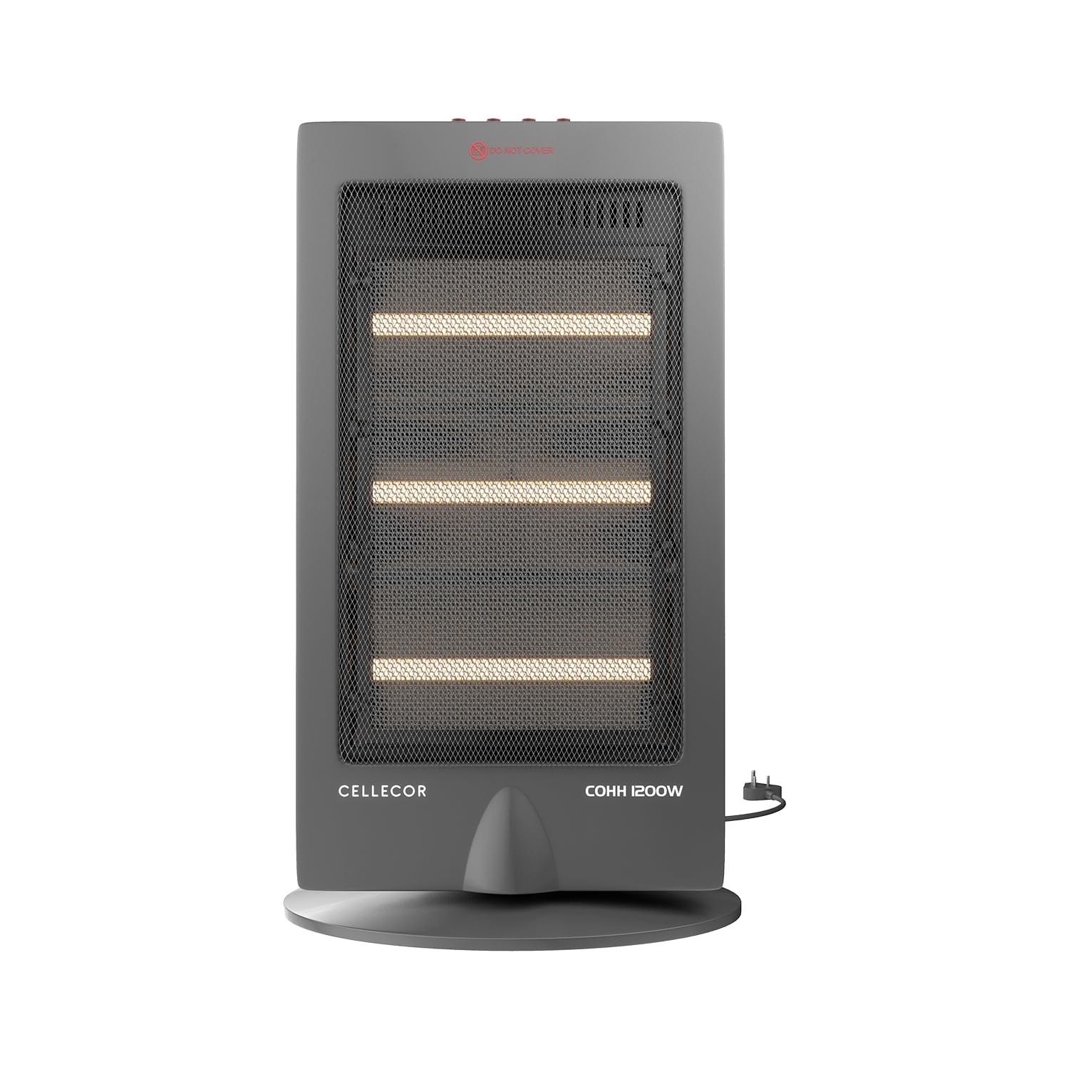 CELLECOR COHH Room Heater | 3 Halogen Tubes | Quick Heating - Grey