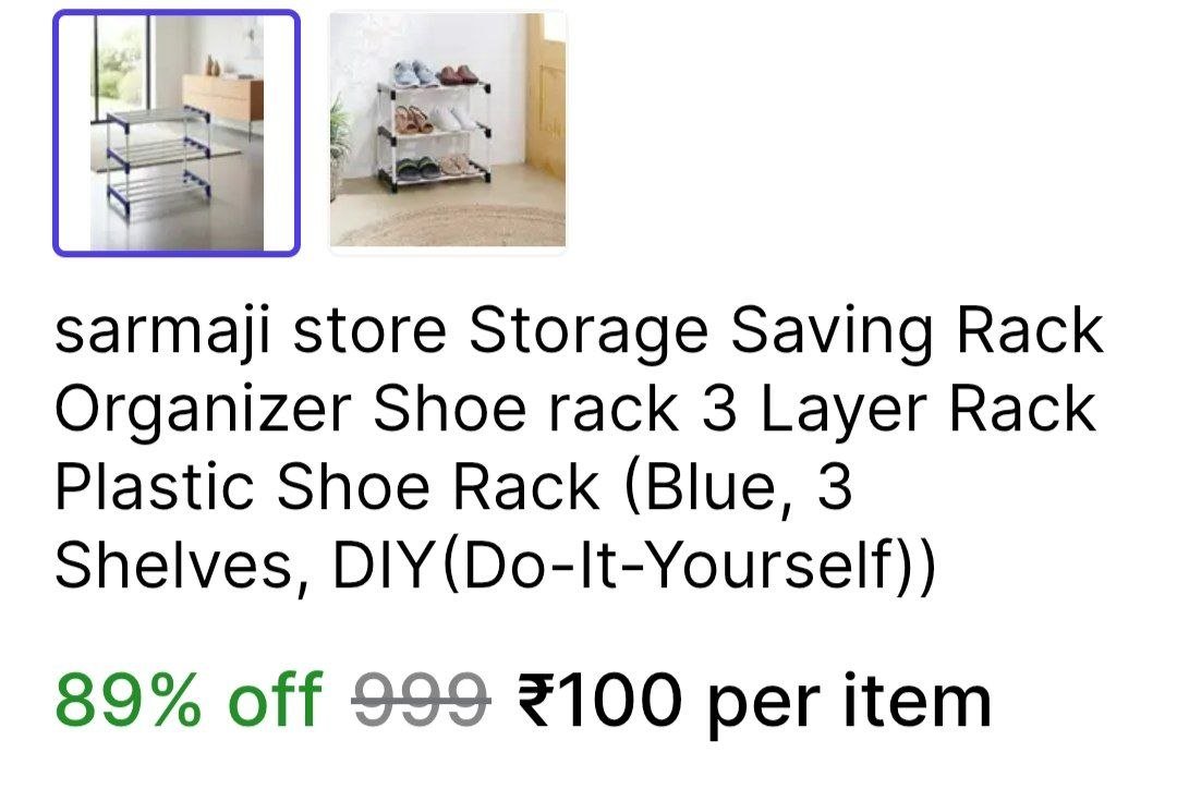 sarmaji store storage saving rack organizer shoe 3 layer plastic
