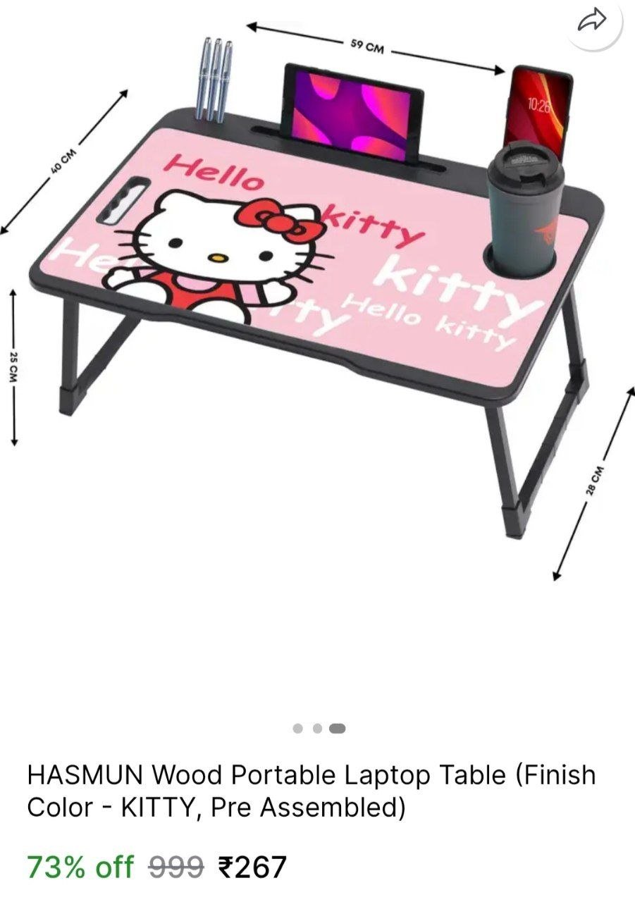 hasmun wood portable laptop table