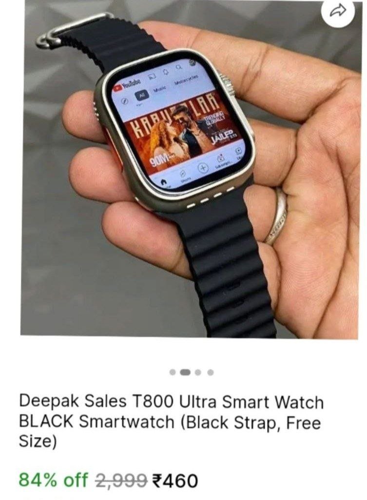 deepak sales t800 ultra smart watch black smartwatch