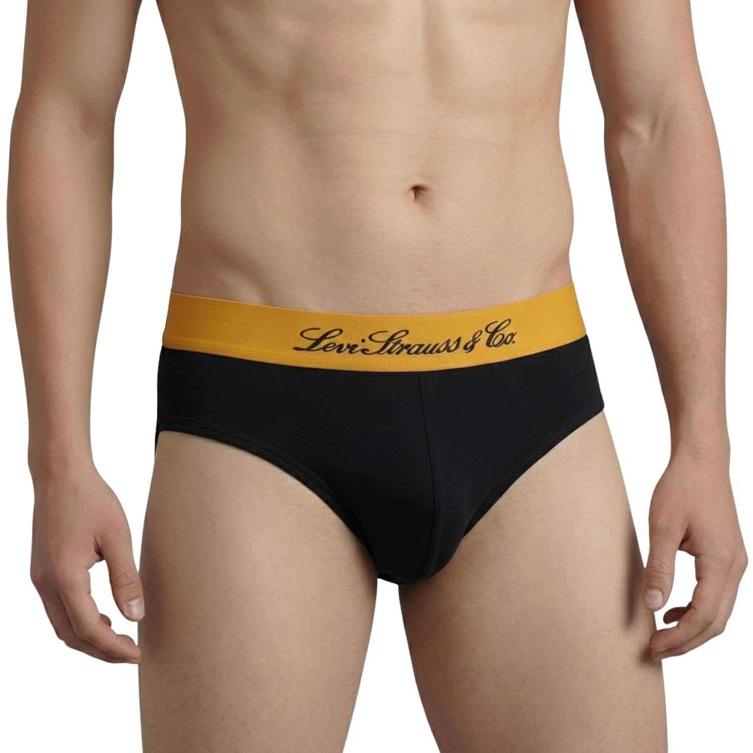 Levi's Cotton Elite Brief | Premium Men’s Brief Underwear | 4-Way Stretch | Outer Elastic Waistband | Double-Layered Pouch | Style 073 | Pack of 1