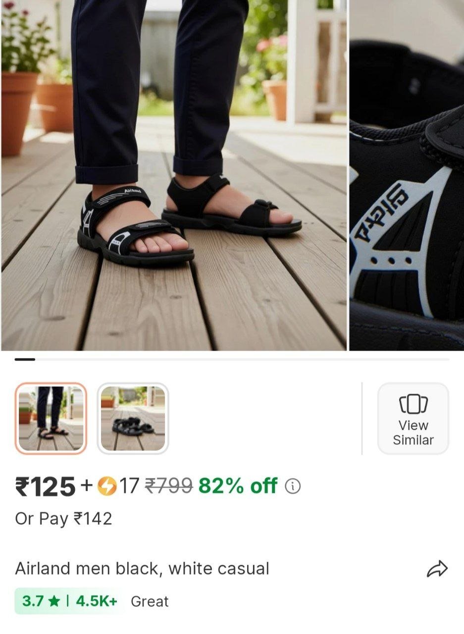 airland men black white casual