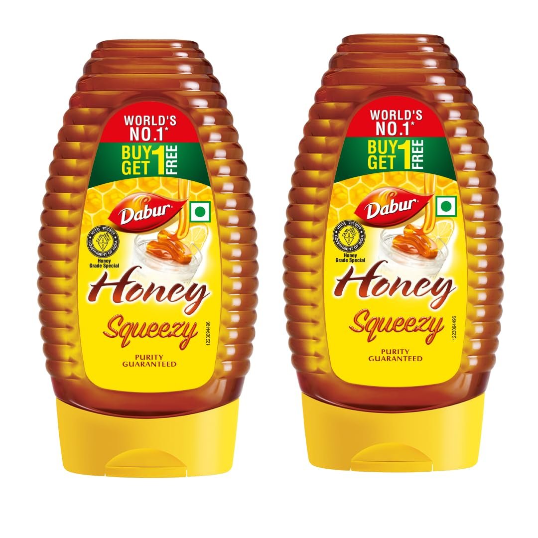 Dabur Honey - 800g (400g x 2) | Pure | World's No.1 Honey Brand with No Sugar Adulteration | For Fitness & Health | Natural Immunity Booster | Rich in Antioxidants & Minerals