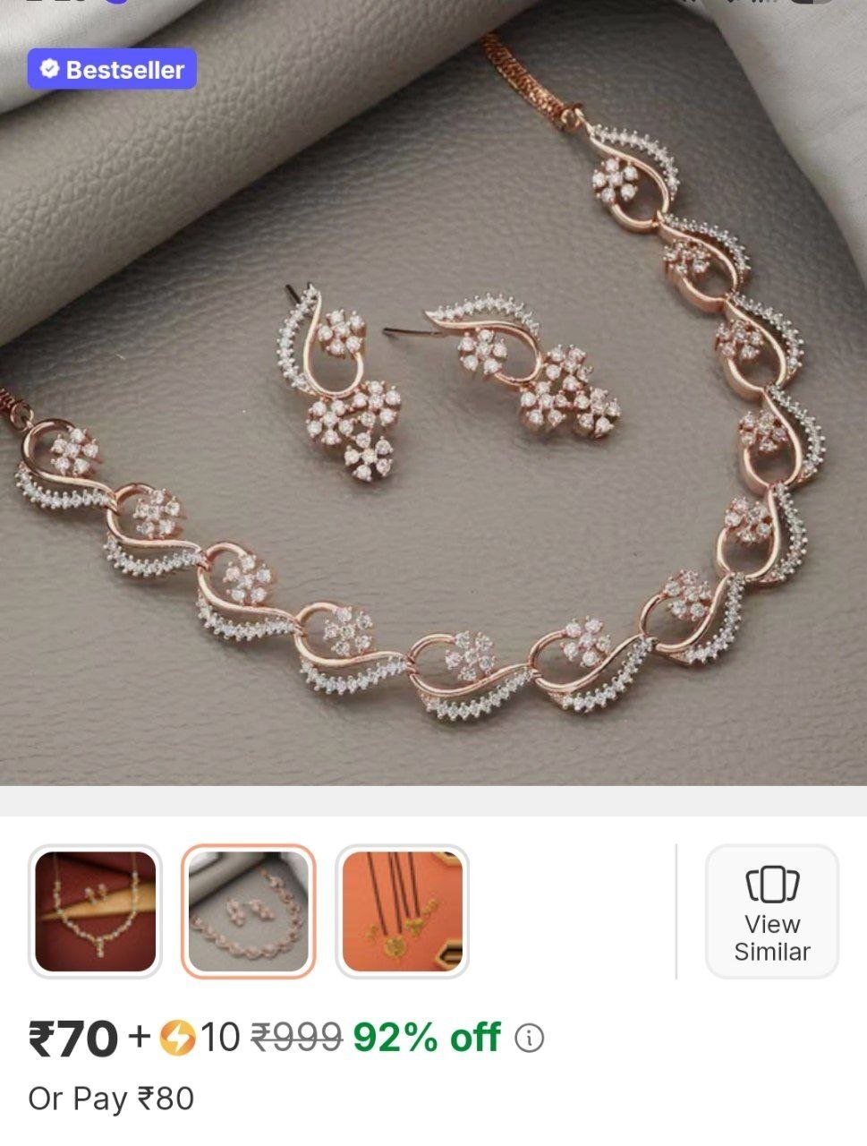thesanga brass jewel set
