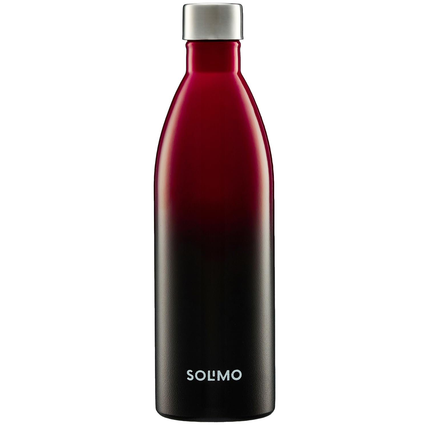 Amazon Brand - Solimo 1000ml Stainless Steel Vacuum Insulated Bottle | Double-Wall Insulation, Leak-Proof, 24 Hours Hot and Cold | for Work, Home, Commute and Travel | Red & Black