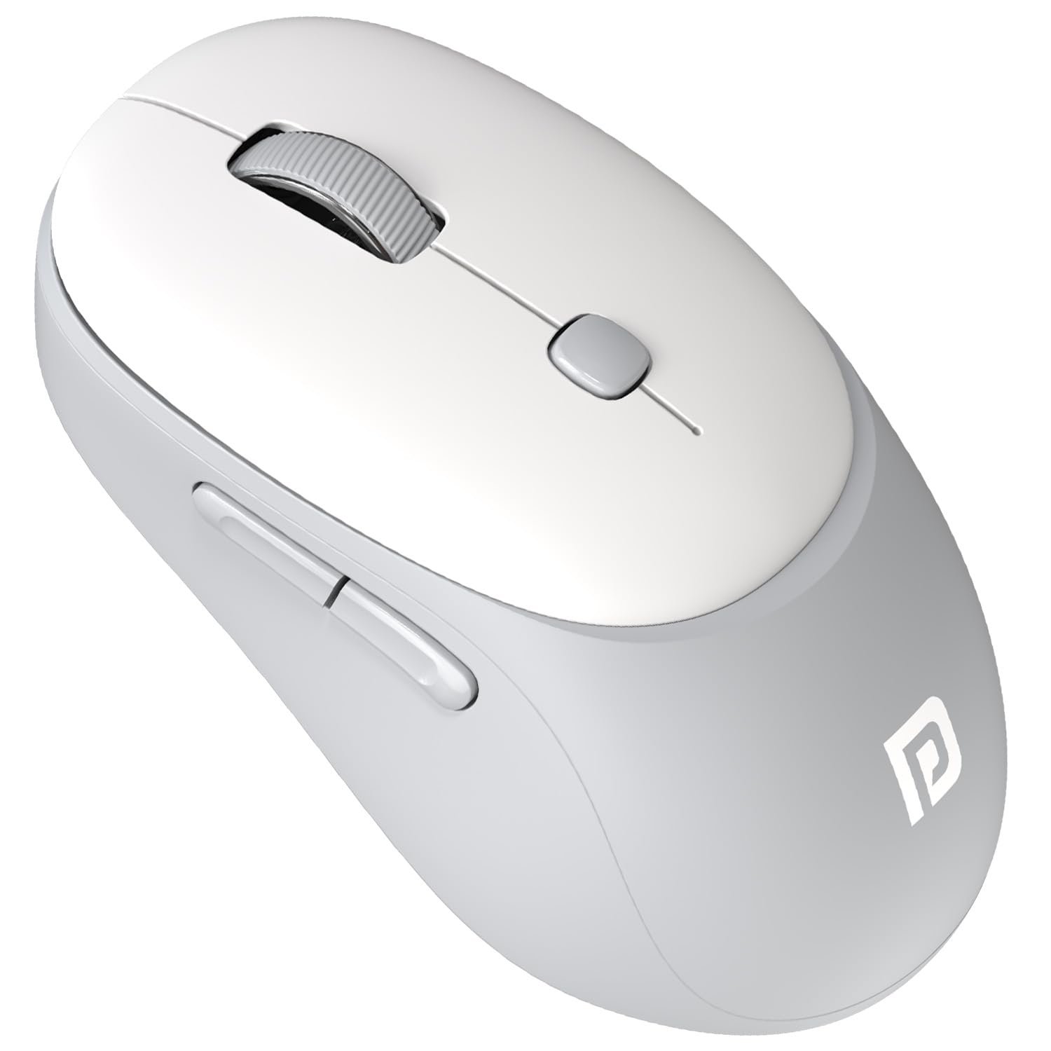 Portronics Toad Neo Wireless Bluetooth Mouse with Dual Wireless Connectivity (BT + 2.4 GHz), Rechargeable Battery, Forward & Back Button, Multi-Device Pair, Upto 3200 Dpi Sensitivity(White)