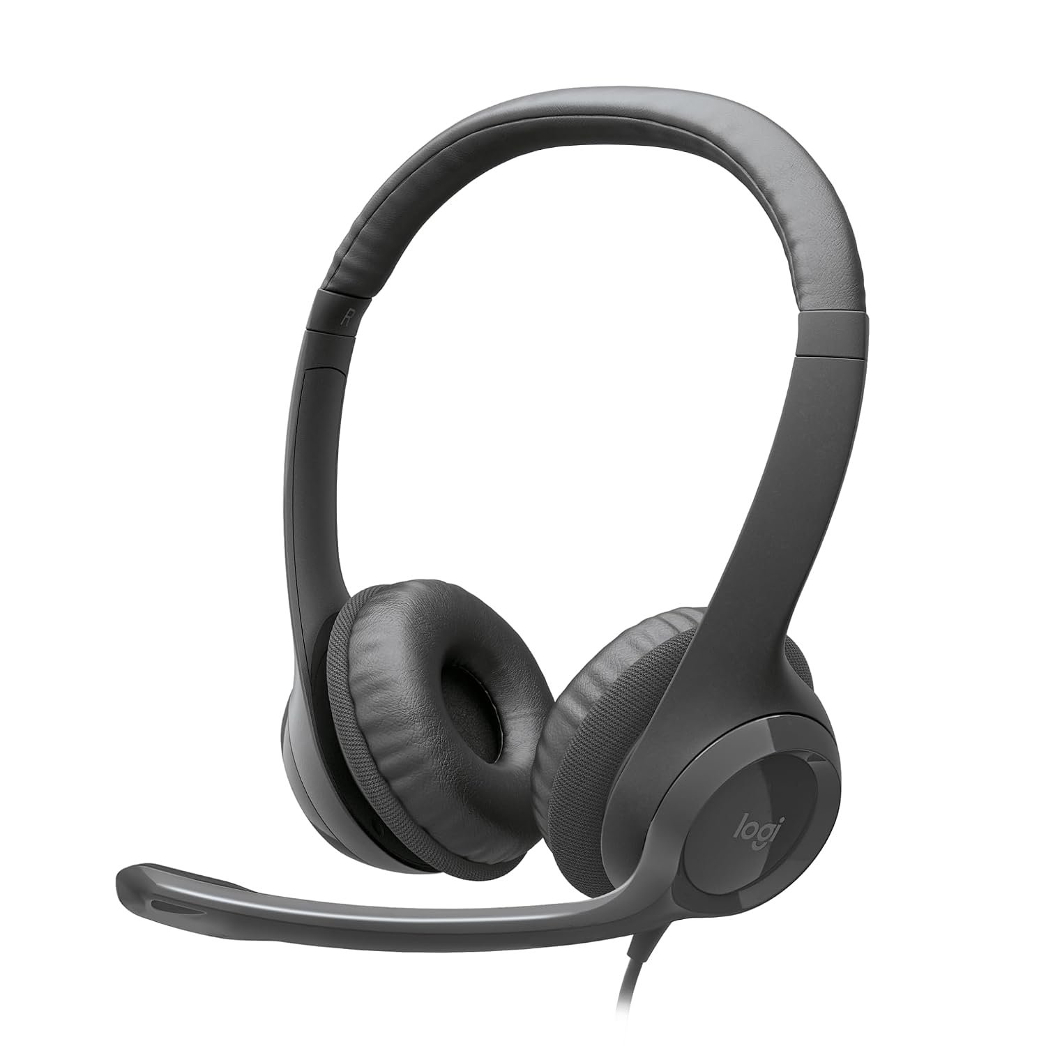 Logitech H390 Type-C Wired Headset for PC/Laptop, Stereo Headphones with Noise Cancelling Microphone, USB-C, in-Line Controls, Works with Chromebook - Graphite