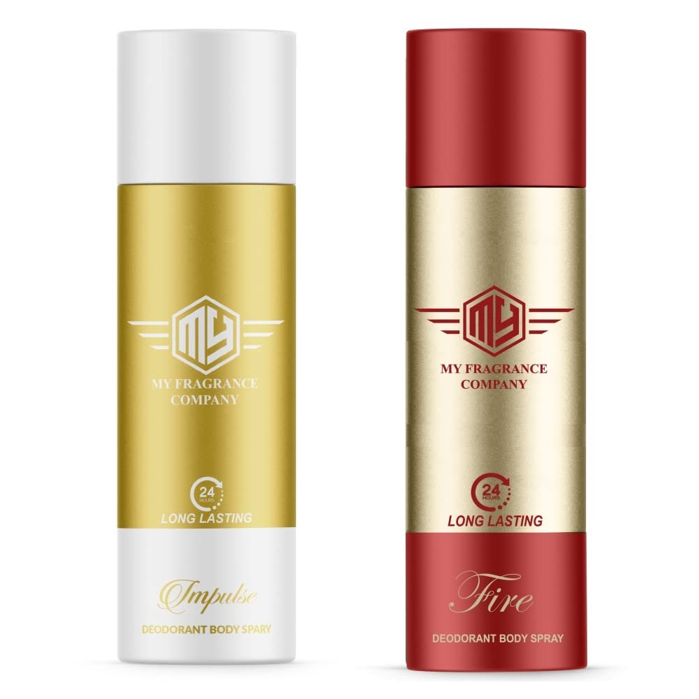 Original Impulse or fire Deodorant, Eau De Parfum Men, 165ml Each (Combo Of 2)