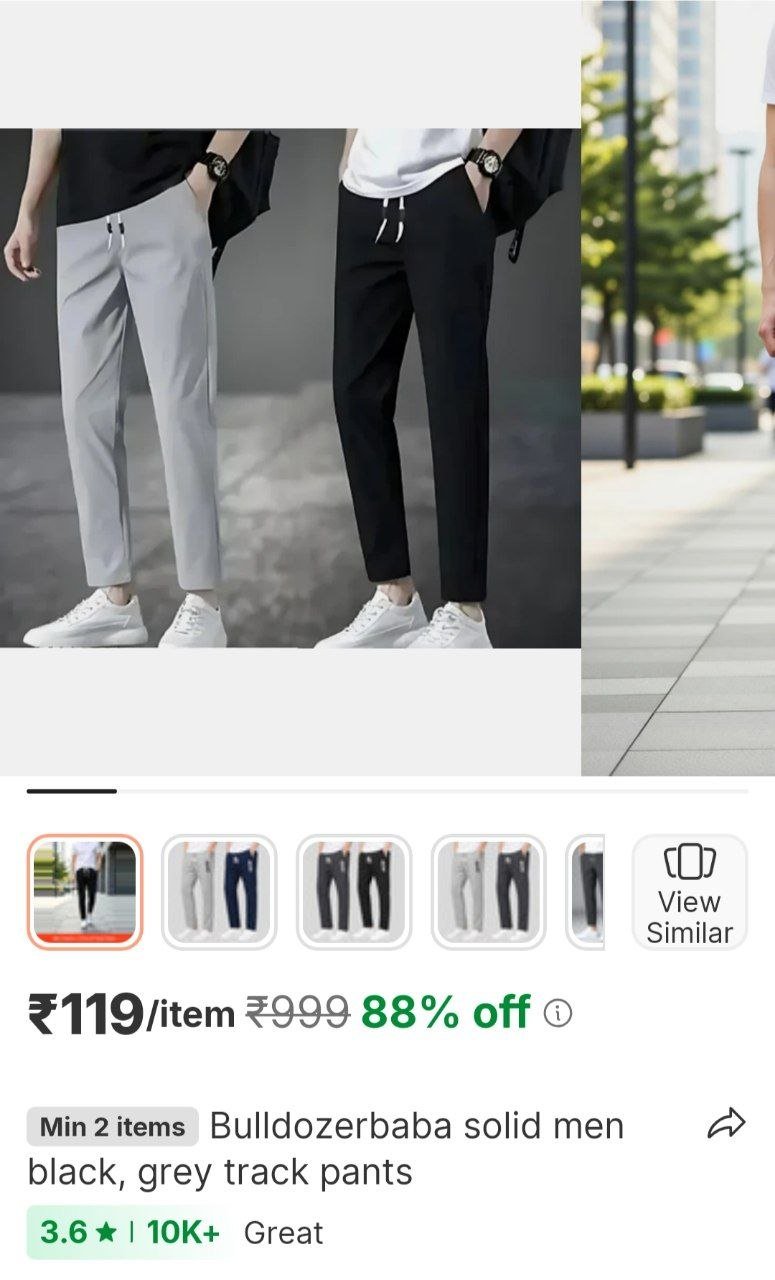 bulldozerbaba solid men black grey track pants