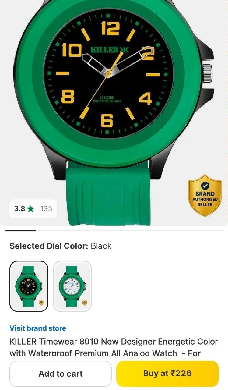 killer timewear 8010 new designer energetic color waterproof premium all analog watch boys girls