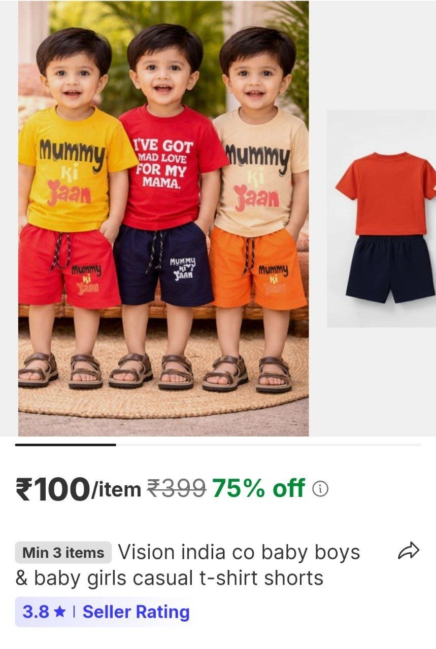 vision india co baby boys baby girls casual t shirt shorts