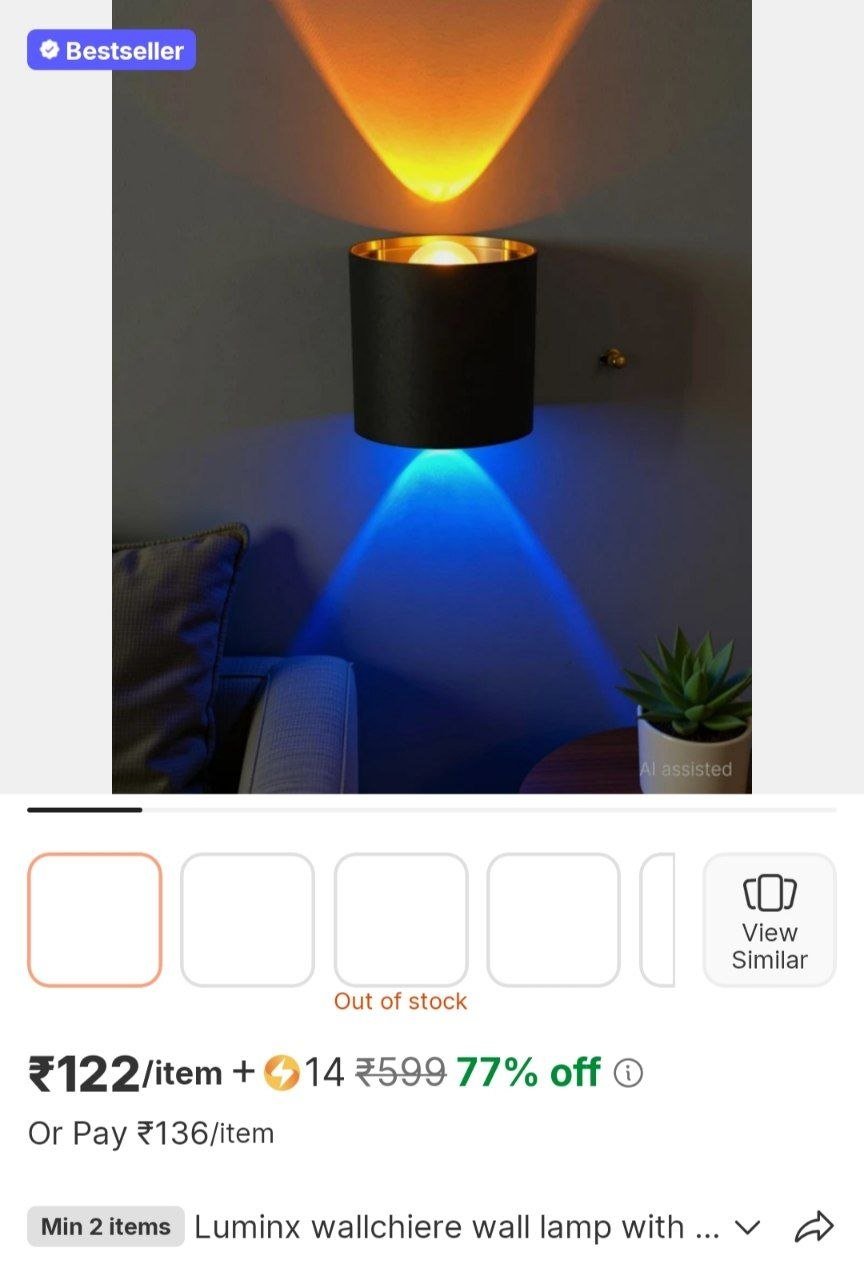 luminx wallchiere wall lamp with bulb