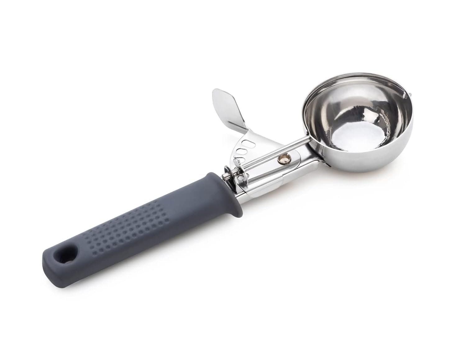 ARTO Ice Cream Scoop with Trigger – Stainless Steel | Push-Button Ice Cream Scooper for Gelato, Frozen Yogurt – Food-Grade Rubber Handle, Dishwasher Safe, Heavy-Duty Kitchen Tool