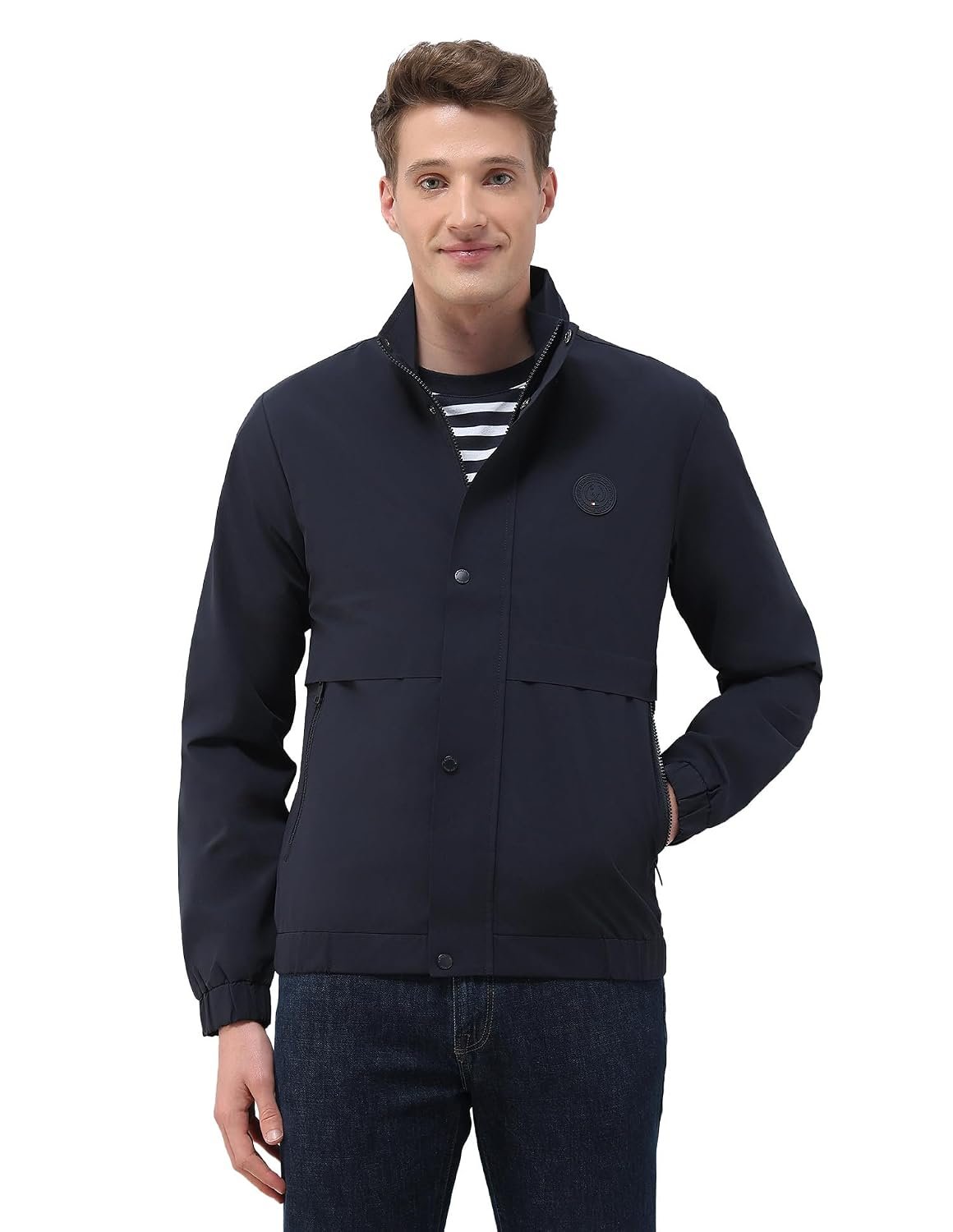 U.S.Polo Association Men's Solid Pattern Windcheater Jacket