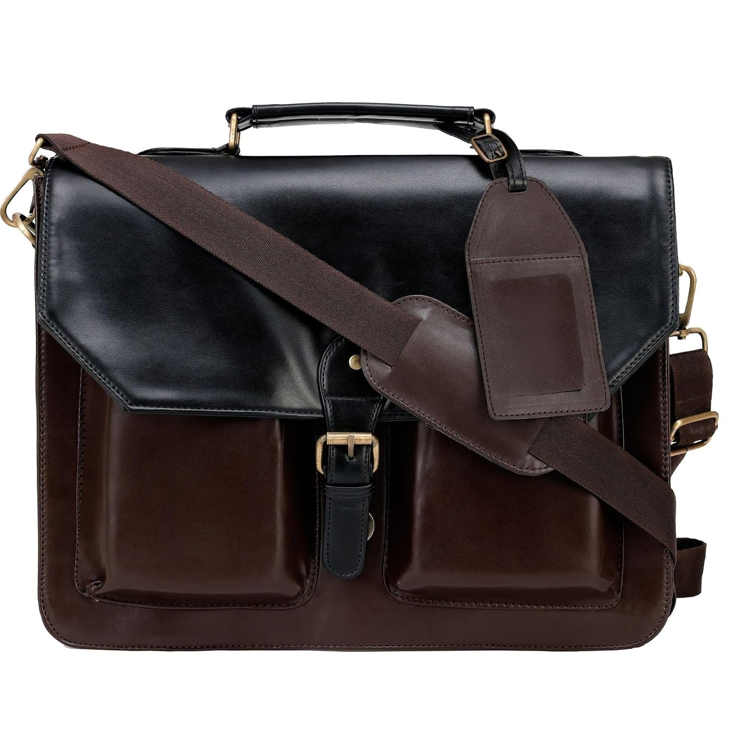 TRUFLO Leather Messenger Laptop Bag for Men & Women for Office Use, Leisure, Work & Travel, Shoulder Bag, Fits up to 15.6 Inch Laptops