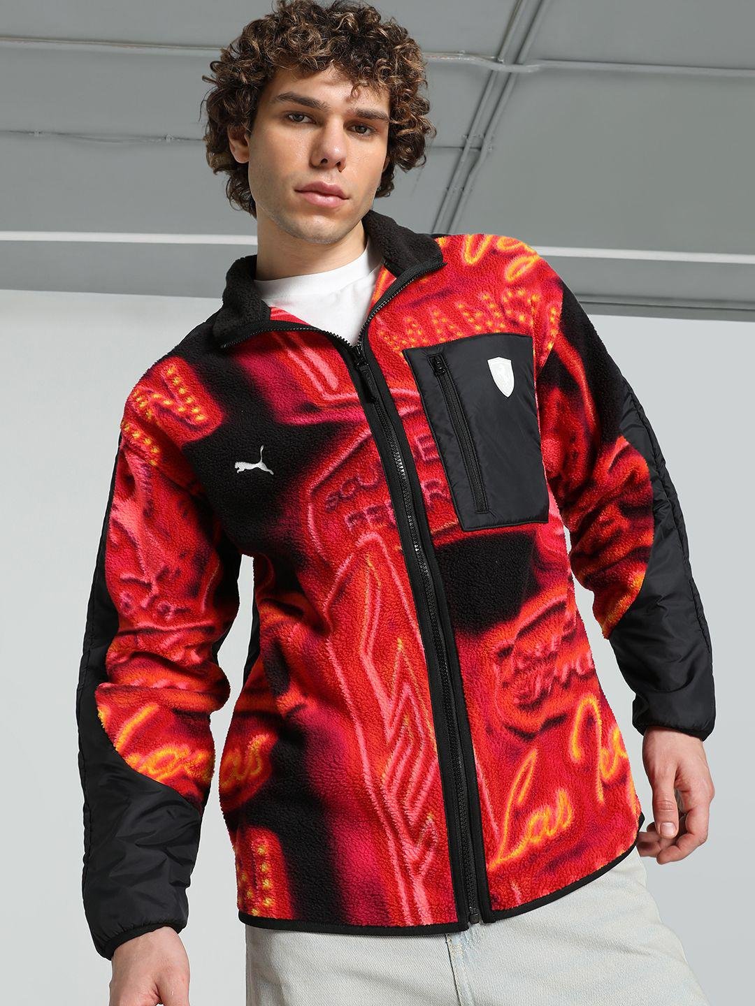 Buy Scuderia Ferrari Race Neon Energy Fleece Men's Relaxed Fit Motorsport Jacket -  - Apparel for Men