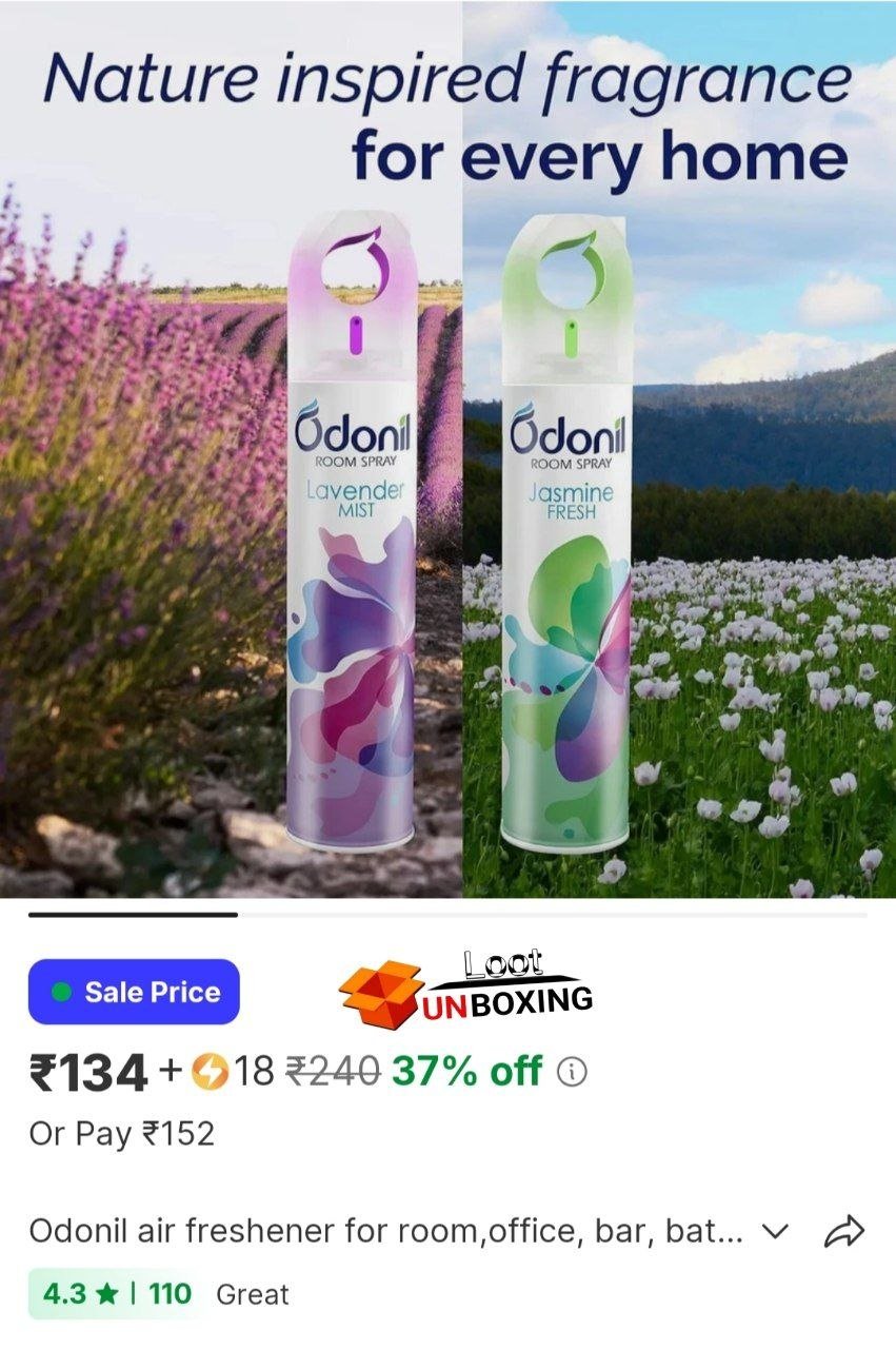 odonil air freshener for room office bar bathroom car jasmine lavender each 150 ml spray