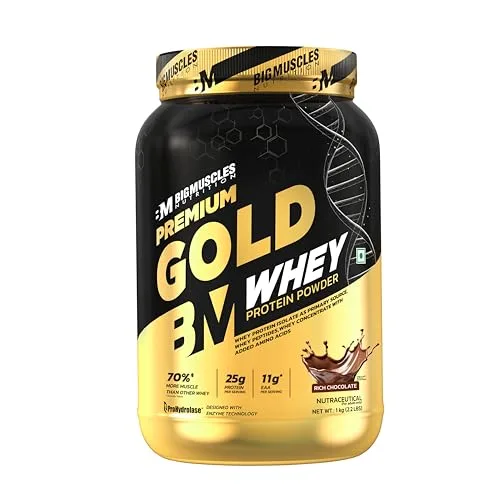 Bigmuscles Nutrition Premium Gold Whey [1Kg] | Informed Choi...