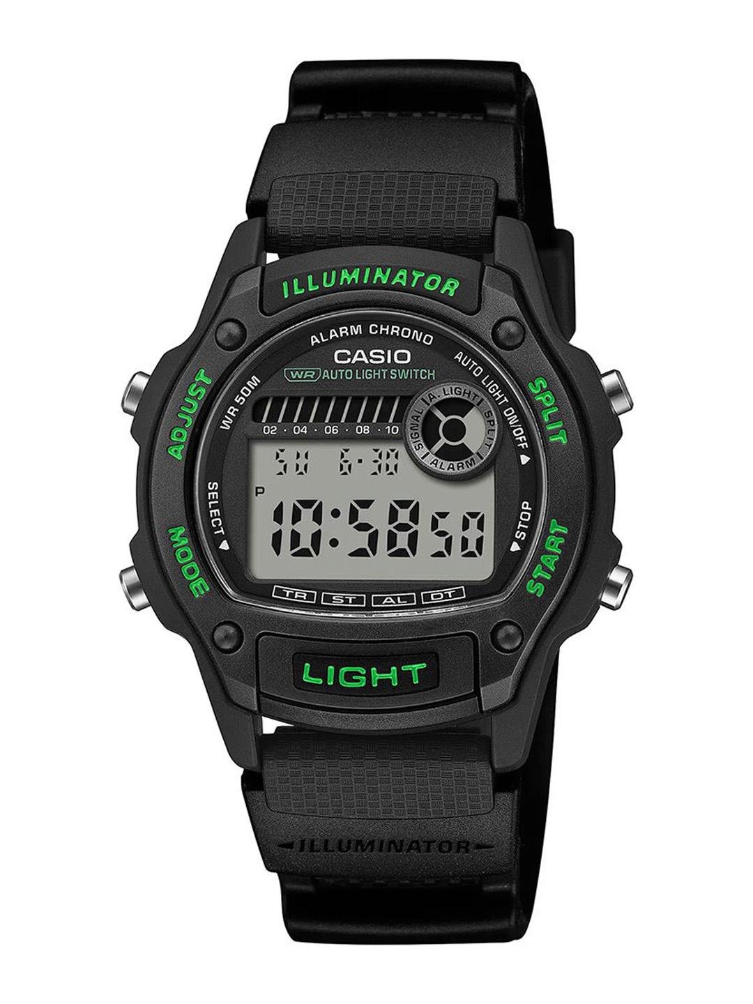 Buy Casio Men Resin W 220H 1A3VDF Black Digital Dial Bio Based Resin Band Watch D406 -  - Accessories for Men