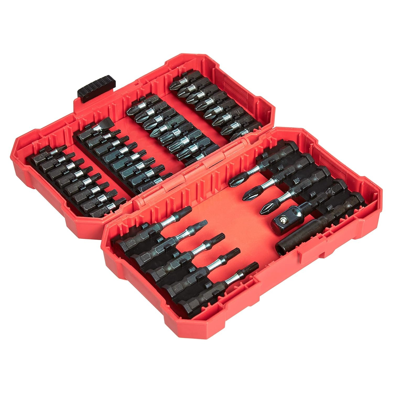 amazon basics 42-Piece Impact Screwdriver Bit Set - Phillips, Slotted and Torx, Plastic
