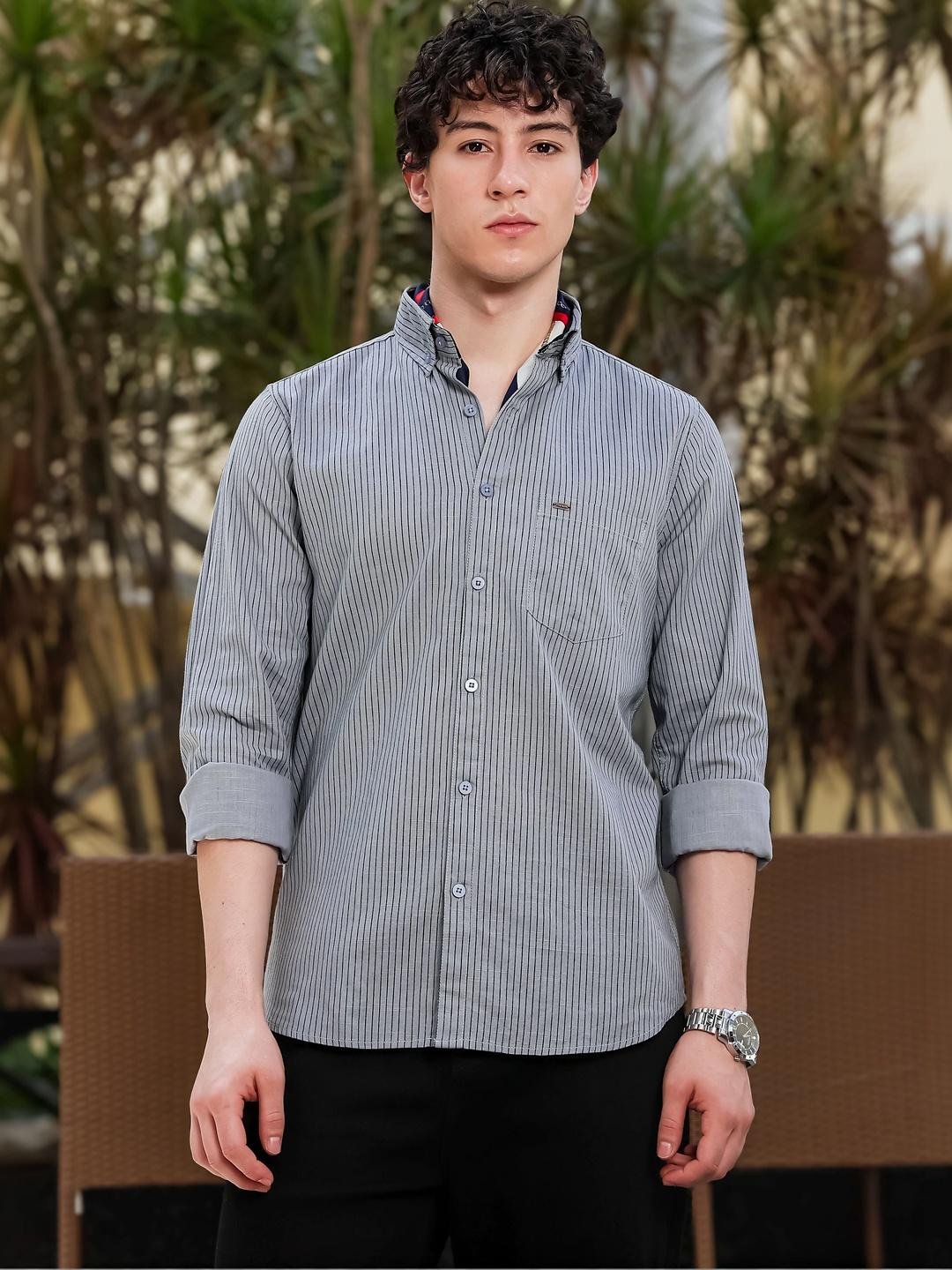 Buy FABRIPPLE Men Standard Striped Casual Shirt -  - Apparel for Men