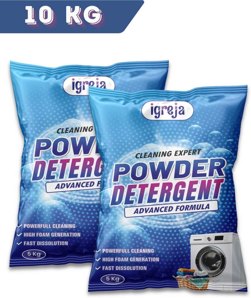 igreja bright like new front top load cleaning expert blue detergent powder 10 kg