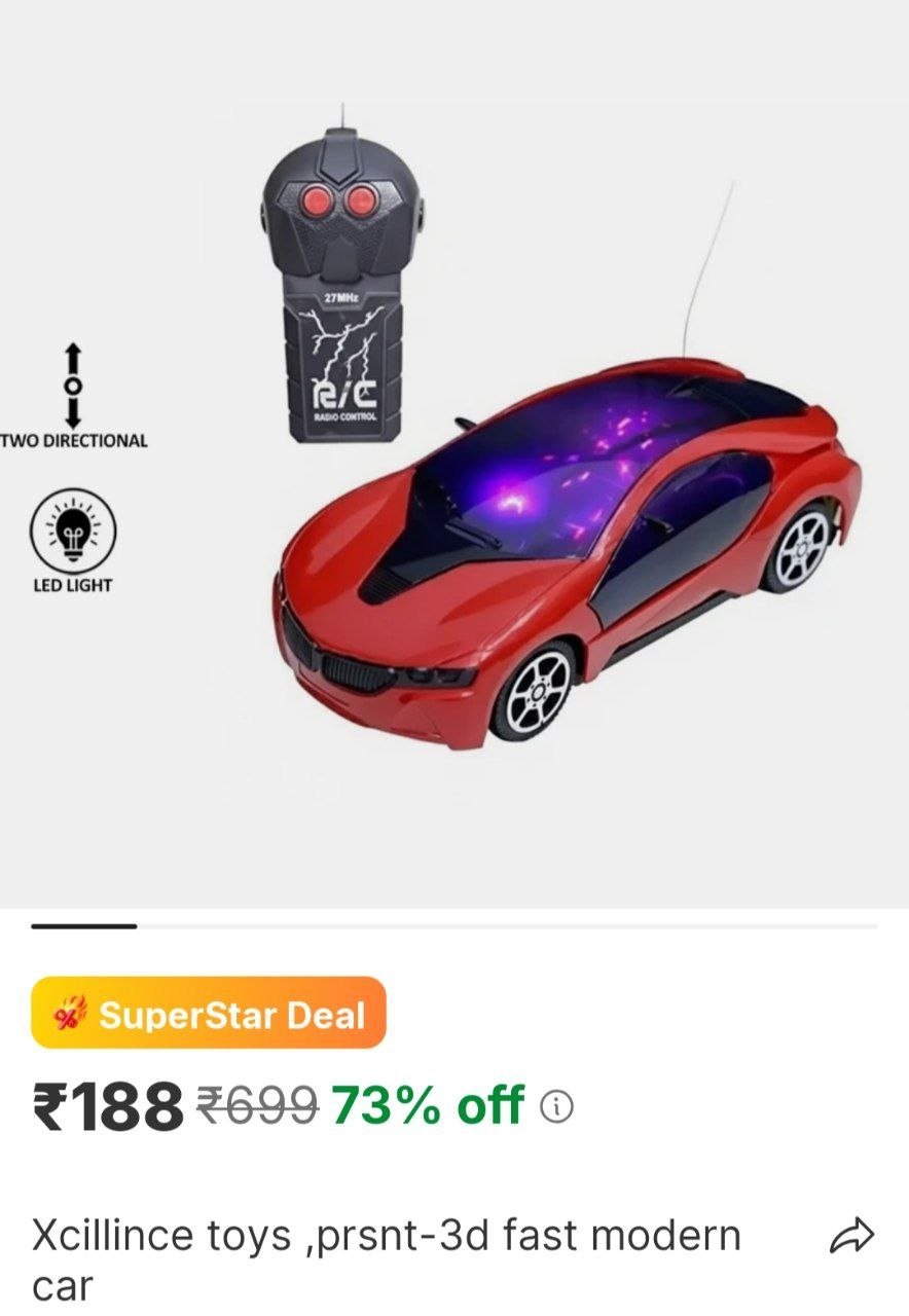xcillince toys prsnt 3d fast modern car