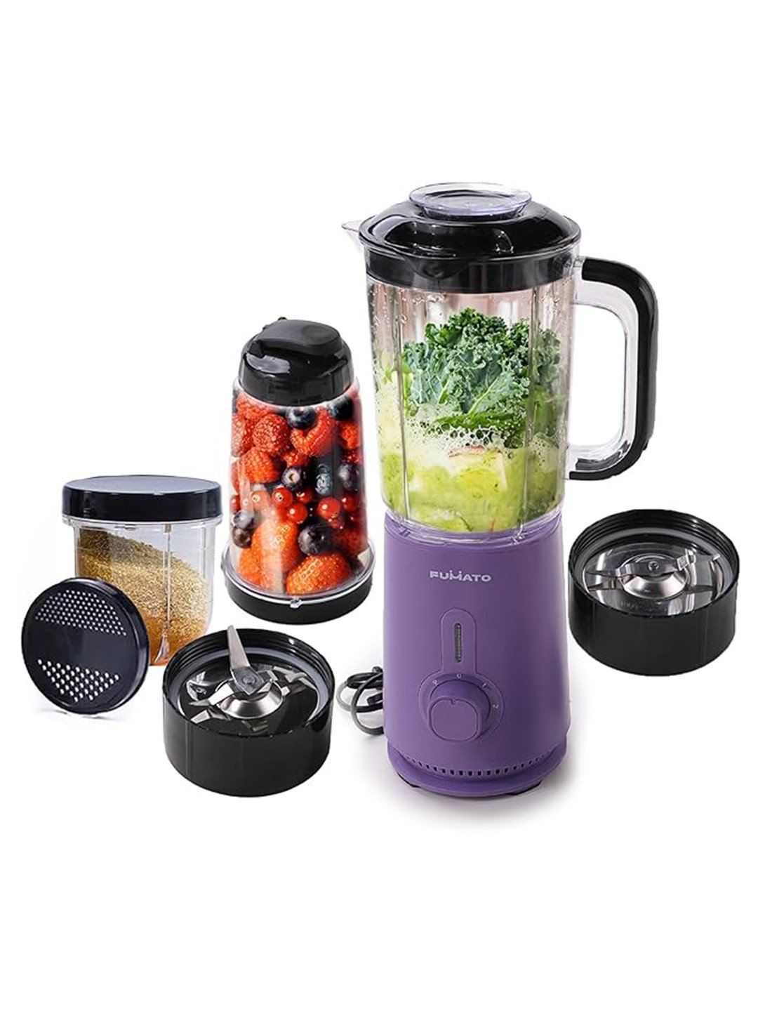 Buy The Better Home Fumato Purple Plastic Portable 3 Jars Wet And Dry Grinder With Juicer 400W -  - Home for Unisex