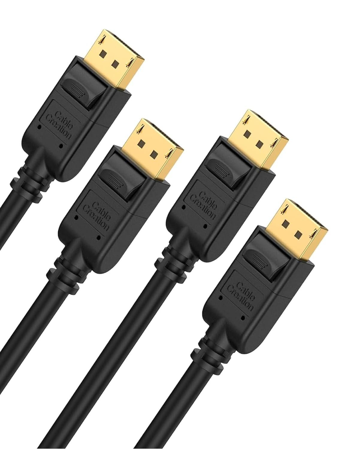 CableCreation Displayport Cable [2-Pack/10Ft], 4K DP Cable 1.2 Support 4K@60Hz, 2K@144Hz Compatible with Computer, Desktop, Laptop, PC, Monitor, Projector,Black