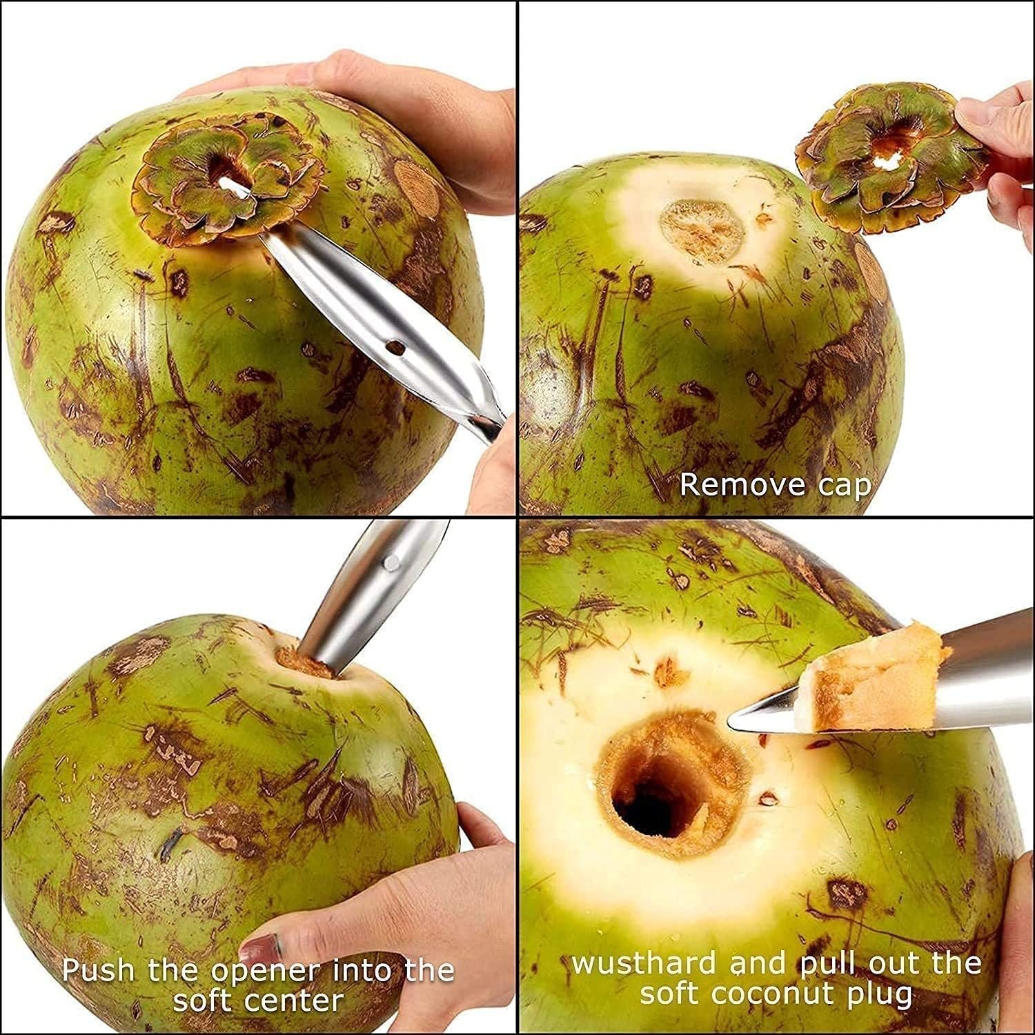LESLEE Coconut Opener Stainless Steel Drill Cutter Coconut Tool Coconut Water Opener [ Pack-1 ]