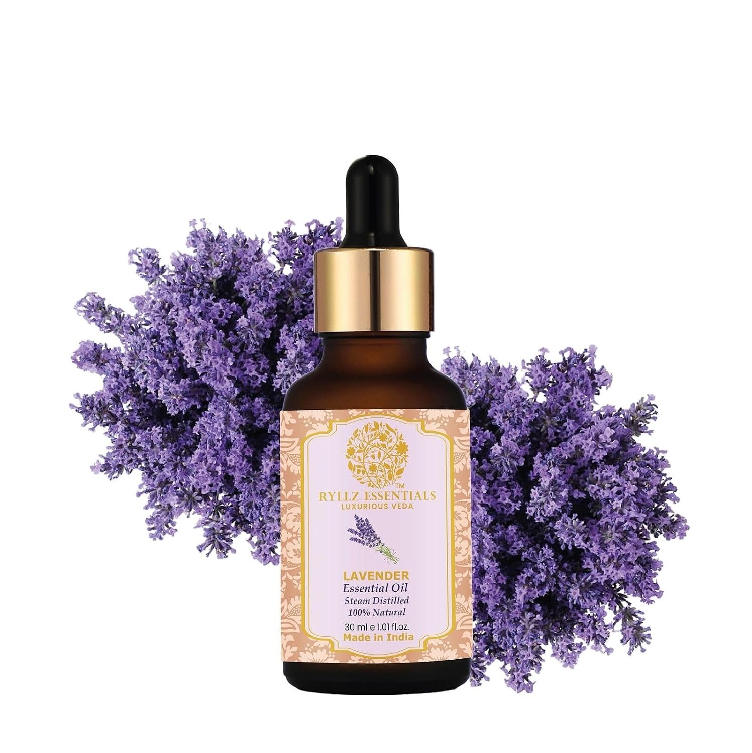 RYLLZ ESSENTIALS Lavender Essential Oil | Lavandula Angustifolia | 100% Pure & Natural | Undiluted & Steam Distilled | 30ml