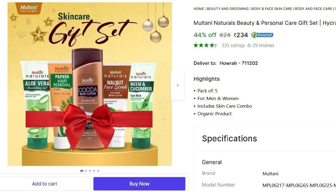 multani naturals beauty personal care gift set hydrate moisturize skin