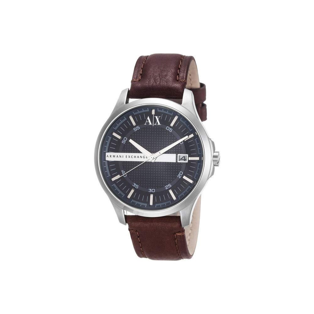 Armani Exchange Mens Analogue Leather Watch - AX2133I (Blue_Free Size)