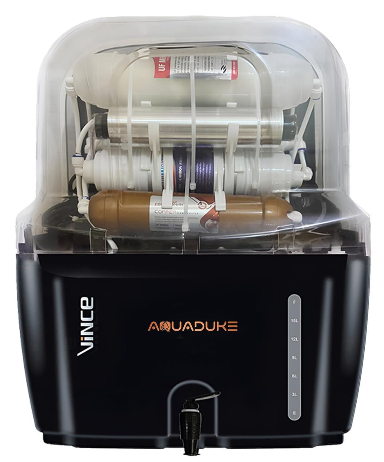 Copper UV Water Purifier with UV, UF 12L Munciple corporation water having TDS below 200 PPM (NO RO, NO Booster Pump, No Taste Change)