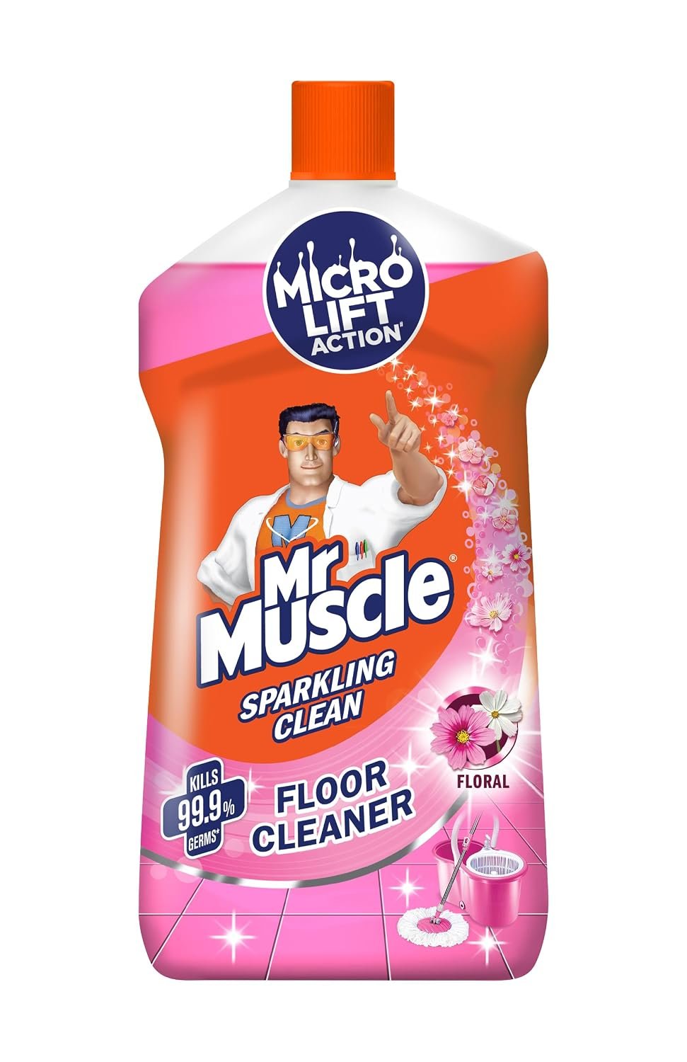Mr. Muscle Floor Cleaner - Floral Perfection, 1L Bottle