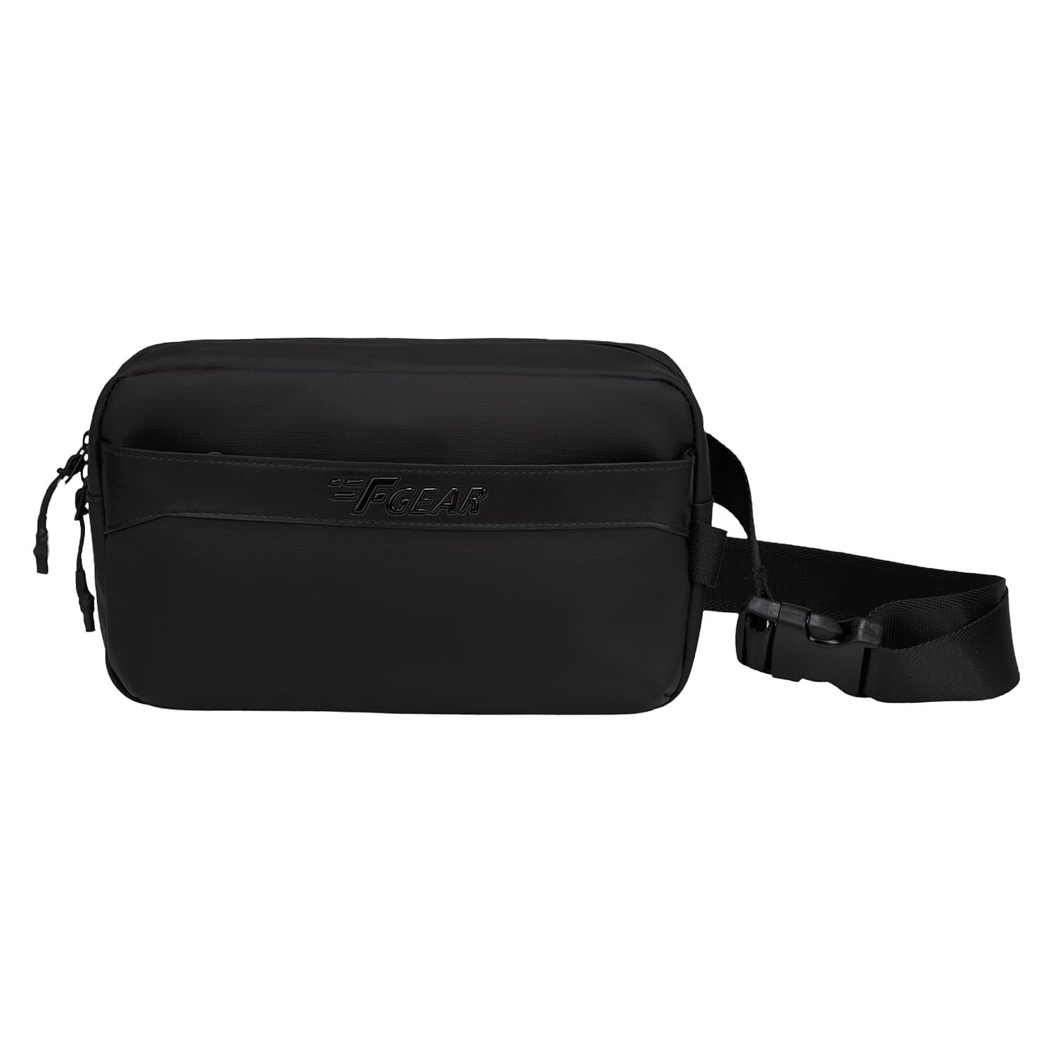 F Gear Paris Black 3L Crossbody Sling Bag | Soft-Touch Premium Fabric, 1 Compartment Design, 2 Pockets, Lightweight, Ideal for Work, College, Daily Commute & Travel