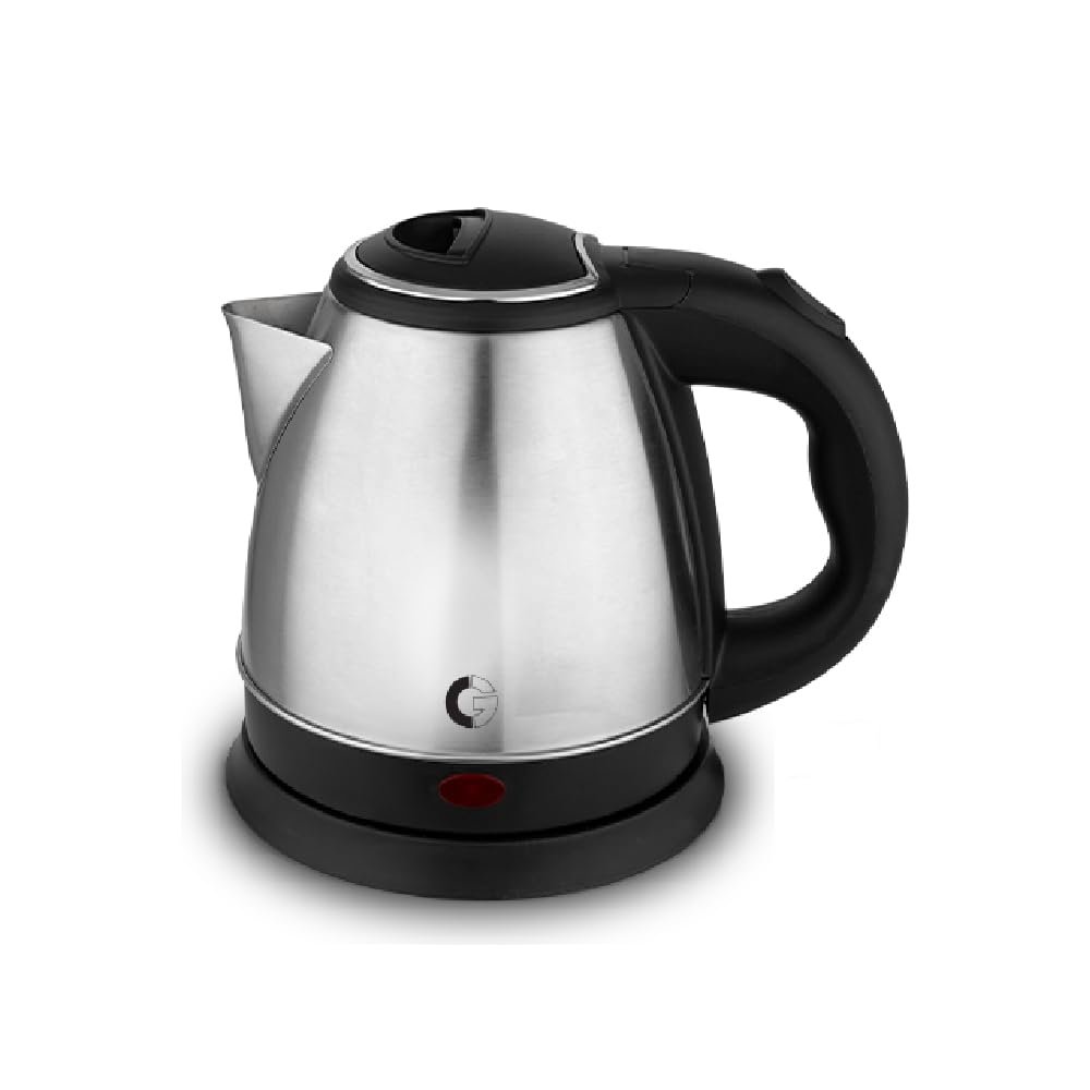 CG - EKSS12 SS 1.2 Ltr Electric Kettle 1350W with Dry Boil Protection, Auto Cut Off, Cool Touch Ergonomic Handle, Double Wall Insulation, 2Yr Replacement Manufacturer Warranty - Black