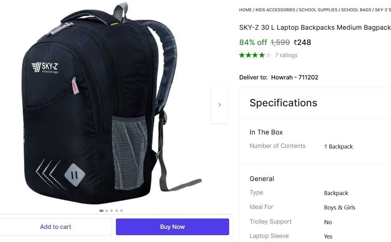 sky z 30 l laptop backpacks medium bagpack school college travel bag no backpack